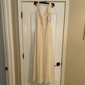 J. Crew Elegant Ivory Maxi Dress